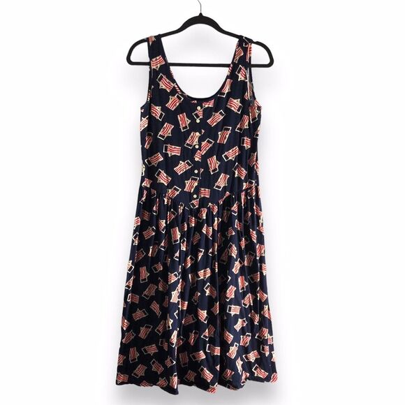 Vintage Lands' End Direct Merchant Size Medium Lawn Chairs Made In Scotland Cute - Picture 1 of 16